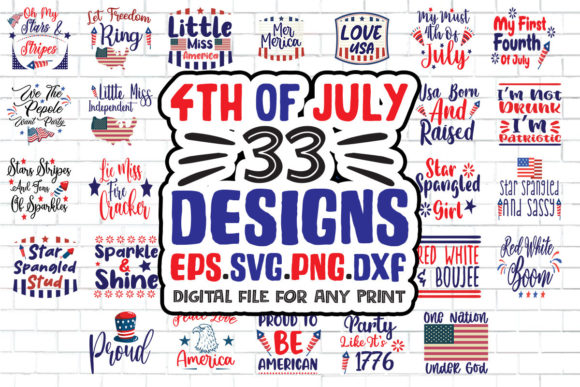 33 Graphic Designs for Patriotic Crafts and Printables
