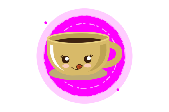 A Cute Coffee Cup Icon for Commercial Digital Graphics