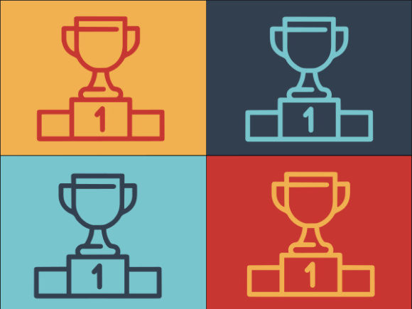 A Gold Cup Podium Graphic for Crafters & Logo Design