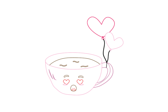 A Kawaii Cup Color Line for Lifestyle Blog Graphics