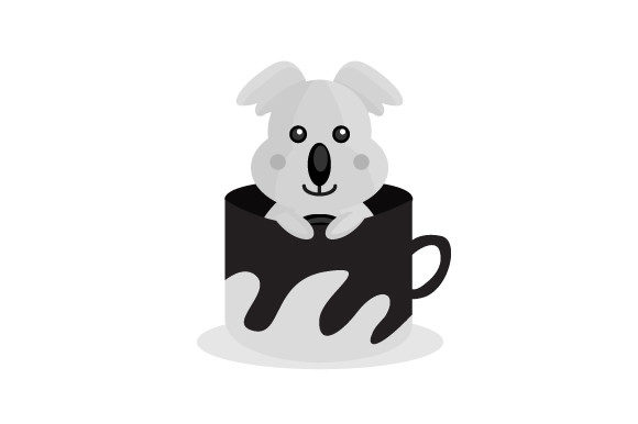 A Koala in a Cup: A Versatile Graphic Design Asset