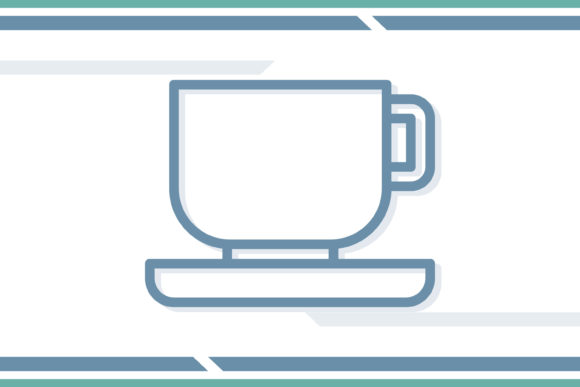 A Modern Cup Icon for Graphics and Brand Identity