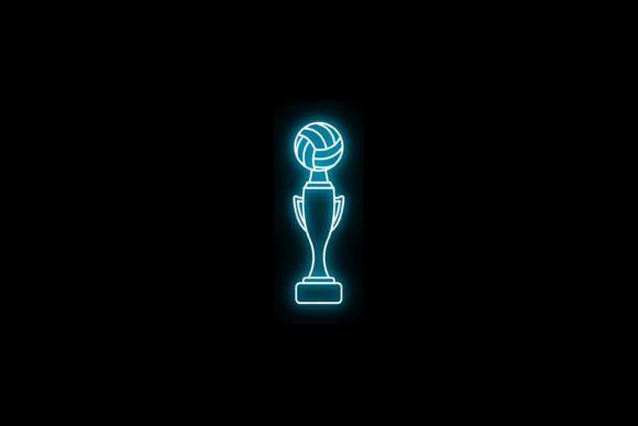 A Neon Volleyball Icon for Dynamic Graphic Design Projects