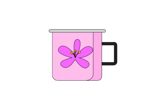 A Pink Flower Cup Vector for Creative Graphics and Illustrations
