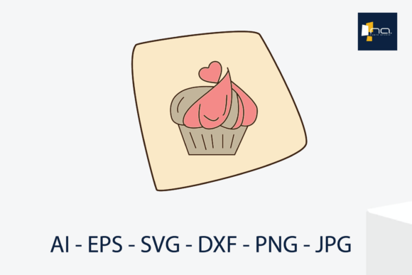A Valentine's Cupcake Graphic for Sweet Brand Marketing