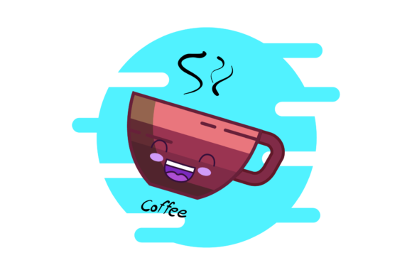 Cafe Circle Clipart: A Cozy Graphic for Crafted Products