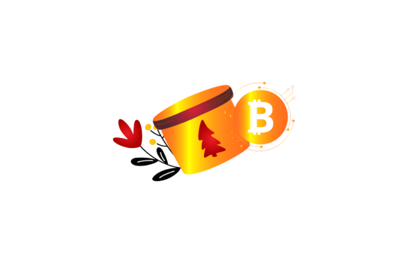 Crafting a Festive Bitcoin Tree Cup Graphic