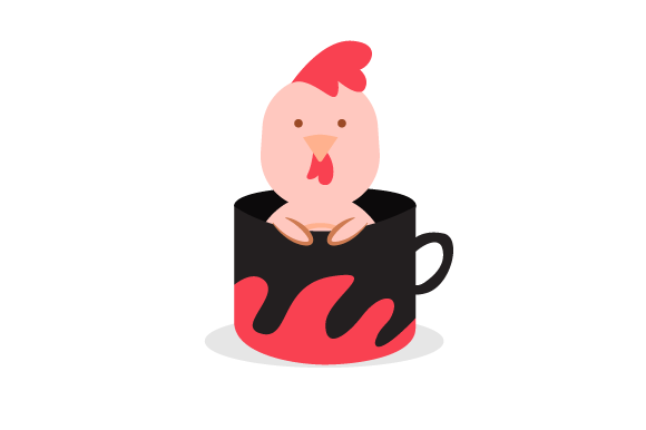 Cute Chick Cup Graphic for Digital Product Creators