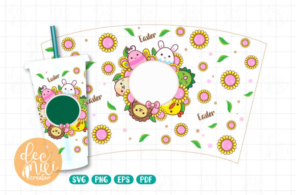 Easter Animal Eggs DIY Venti Cup Graphics for Crafts