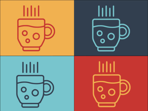 Hot Tea Cup: An Elegant Graphic for Editorial Mood and Modern Content