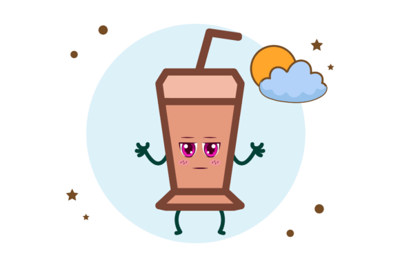 How Coffee Cup Smile Kawaii Circle Cloud Graphics Elevate Branding