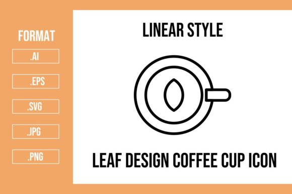 Leaf Design Graphics: Coffee Cup Icons for Everyday Branding