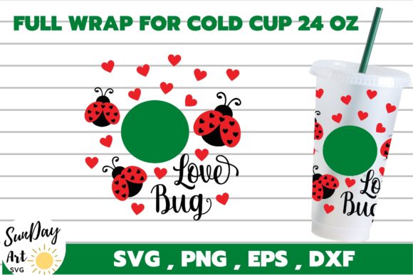 Love Bug Cup Graphics for Tumbler Wraps