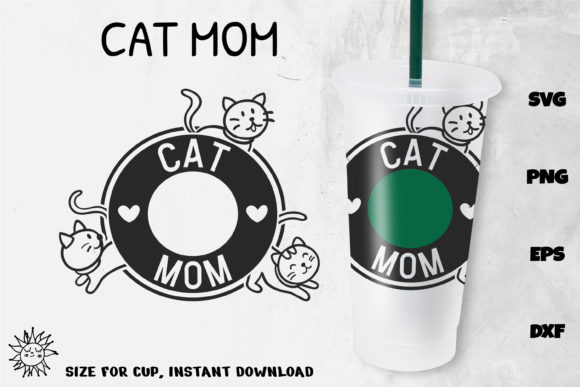 Reviewing a Cat Mom Cold Cup Graphic for Real Client Projects