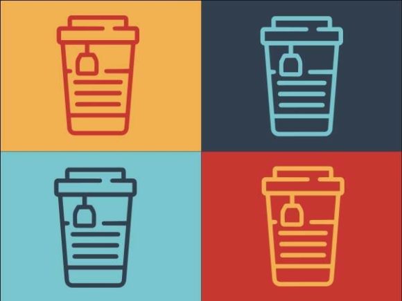 Street Tea Cup: A Modern Logo Graphic for Creative Entrepreneurs