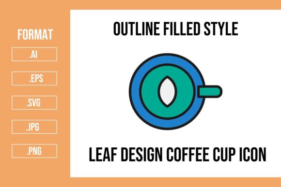 The Leaf Coffee Cup Icon: A Designer's Review for Embroidery